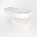 Frei hängende Waschtisch mit handtuchhalter underlayment 100 cm becken Weiß matt RIVA 10154