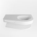 Frei hängende Waschtisch mit handtuchhalter weiß 100 cm becken Weiß matt RIVA D10004