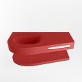 Frei hängende Waschtisch mit handtuchhalter rot 100 cm becken Rot matt RIVA D10083