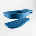 Frei hängende Waschtisch mit handtuchhalter blau 100 cm becken Blau matt RIVA D10089