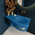 Frei hängende Waschtisch mit handtuchhalter blau 100 cm becken Blau matt RIVA D10090