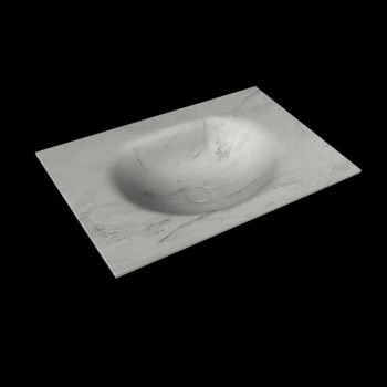 corian waschtisch 83 cm moon waschbecken mittig opalo