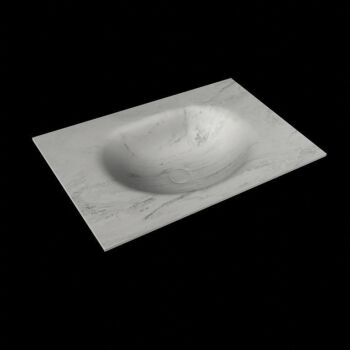 corian waschtisch 81 cm moon waschbecken mittig opalo