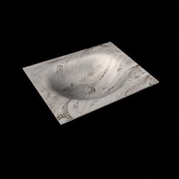 corian waschtisch 75 cm moon waschbecken mittig glace