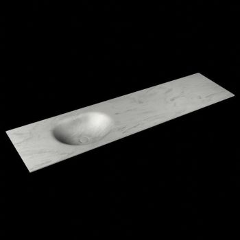 corian waschtisch 195 cm moon waschbecken links opalo