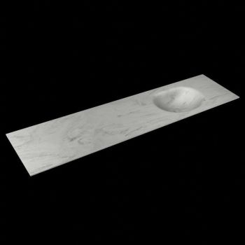 corian waschtisch 195 cm moon waschbecken rechts opalo