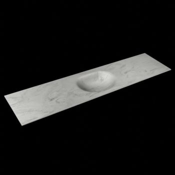 corian waschtisch 194 cm moon waschbecken mittig opalo