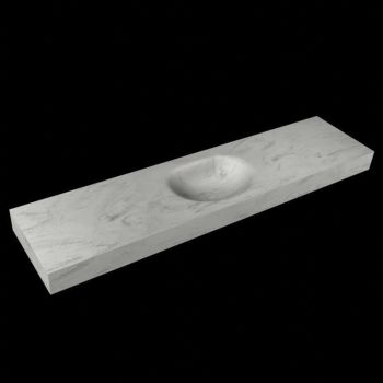 corian waschtisch 192 cm freihängend moon waschbecken mittig opalo
