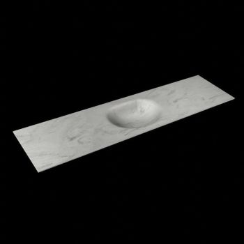 corian waschtisch 181 cm moon waschbecken mittig opalo