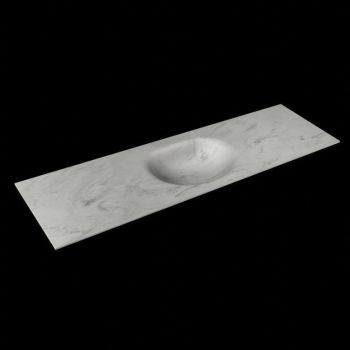 corian waschtisch 165 cm moon waschbecken mittig opalo