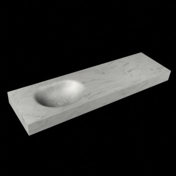 corian waschtisch 164 cm freihängend moon waschbecken links opalo