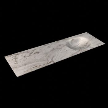 corian waschtisch 160 cm moon waschbecken rechts glace