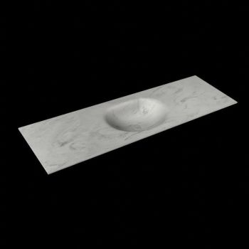 corian waschtisch 155 cm moon waschbecken mittig opalo