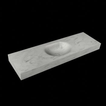 corian waschtisch 154 cm freihängend moon waschbecken mittig opalo