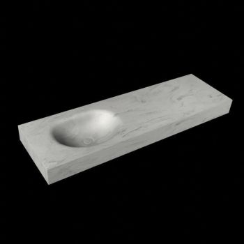 corian waschtisch 153 cm freihängend moon waschbecken links opalo