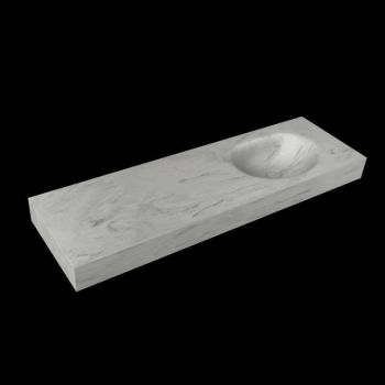 corian waschtisch 150 cm freihängend moon waschbecken rechts opalo
