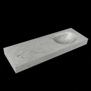 corian waschtisch 142 cm freihängend moon waschbecken rechts opalo