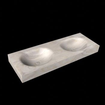 corian waschtisch 134 cm freihängend moon doppelbecken ostra