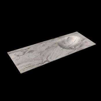 corian waschtisch 132 cm moon waschbecken rechts glace