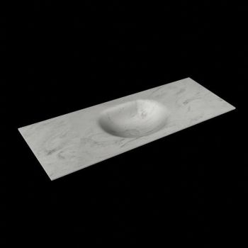 corian waschtisch 132 cm moon waschbecken mittig opalo