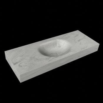 corian waschtisch 125 cm freihängend moon waschbecken mittig opalo