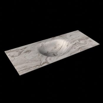 corian waschtisch 125 cm moon waschbecken mittig glace