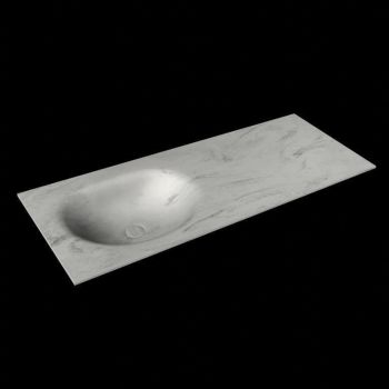 corian waschtisch 125 cm moon waschbecken links opalo