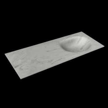 corian waschtisch 125 cm moon waschbecken rechts opalo