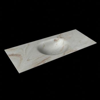 corian waschtisch 123 cm moon waschbecken mittig frappe