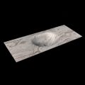 corian waschtisch 120 cm moon waschbecken mittig glace