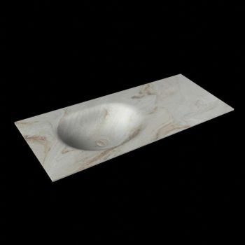 corian waschtisch 115 cm moon waschbecken links frappe