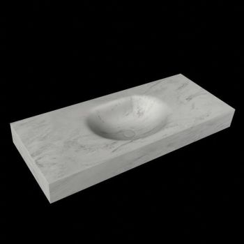 corian waschtisch 114 cm freihängend moon waschbecken mittig opalo