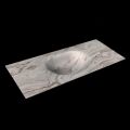 corian waschtisch 107 cm moon waschbecken mittig glace