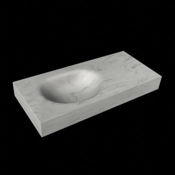 corian waschtisch 104 cm freihängend moon waschbecken links opalo