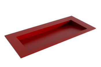 waschtisch einbau solid surface avon 105 cm rot becken mittig
