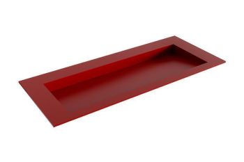waschtisch einbau solid surface avon 110 cm rot becken mittig