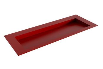 waschtisch einbau solid surface avon 121 cm rot becken mittig
