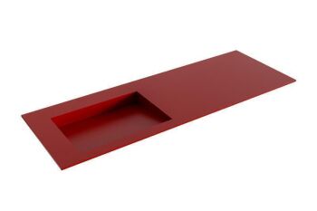 waschtisch einbau solid surface avon 127 cm rot becken links