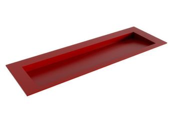 waschtisch einbau solid surface avon 138 cm rot becken mittig