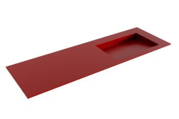 waschtisch einbau solid surface avon 141 cm rot becken rechts