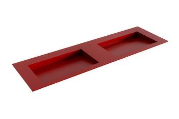 waschtisch einbau solid surface avon 149 cm rot doppelbecken