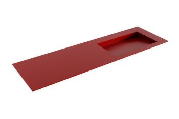 waschtisch einbau solid surface avon 149 cm rot becken rechts