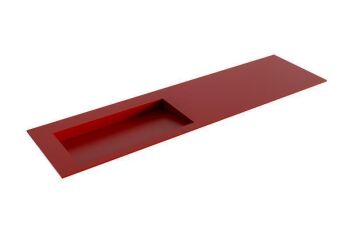 waschtisch einbau solid surface avon 167 cm rot becken links