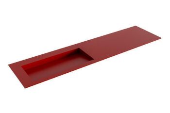 waschtisch einbau solid surface avon 176 cm rot becken links
