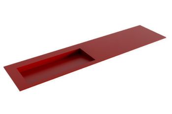 waschtisch einbau solid surface avon 188 cm rot becken links