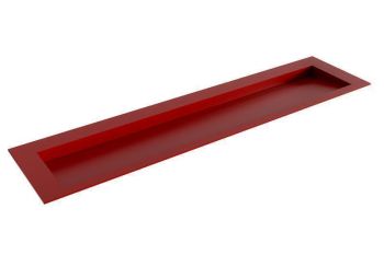 waschtisch einbau solid surface avon 191 cm rot becken mittig