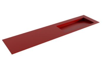 waschtisch einbau solid surface avon 192 cm rot becken rechts