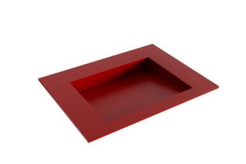 waschtisch einbau solid surface avon 61 cm rot becken mittig