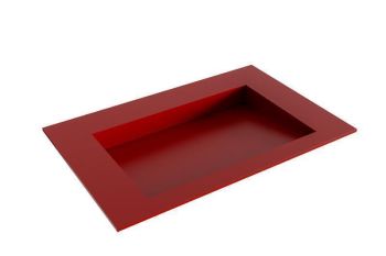 waschtisch einbau solid surface avon 65 cm rot becken mittig