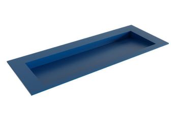 waschtisch einbau solid surface avon 119 cm blau becken mittig
